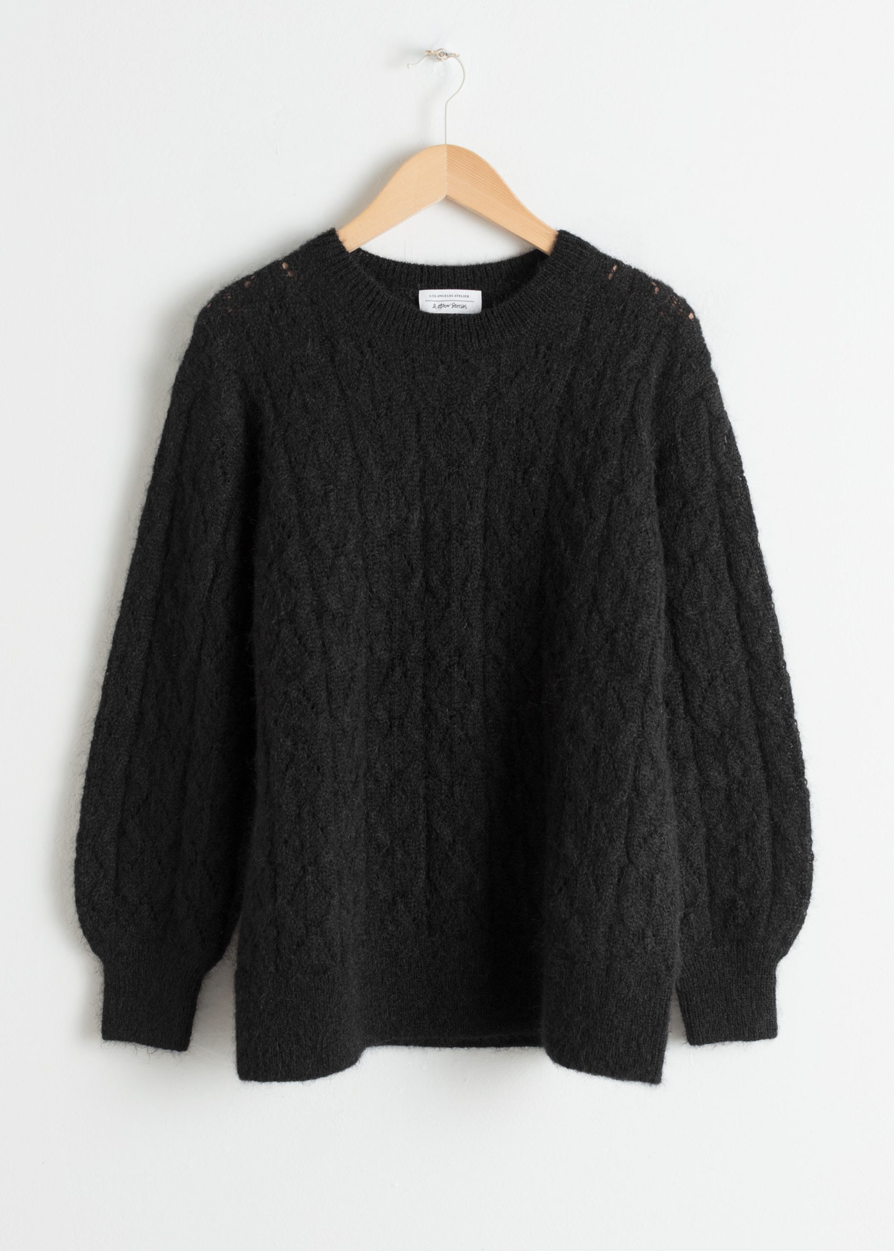 12982 (1) В'язаний мохеровий светр чорного кольору & Other Stories