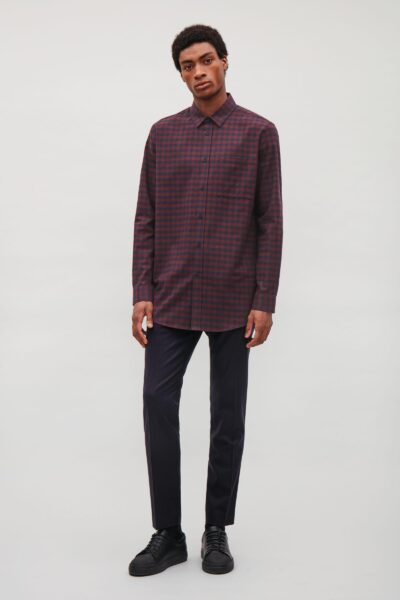 cos-Cherry-Check-Cotton-Flannel-Shirt