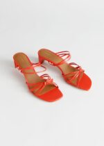other-stories-designer-Orange-Strappy-Knotted-Heeled-Sandals