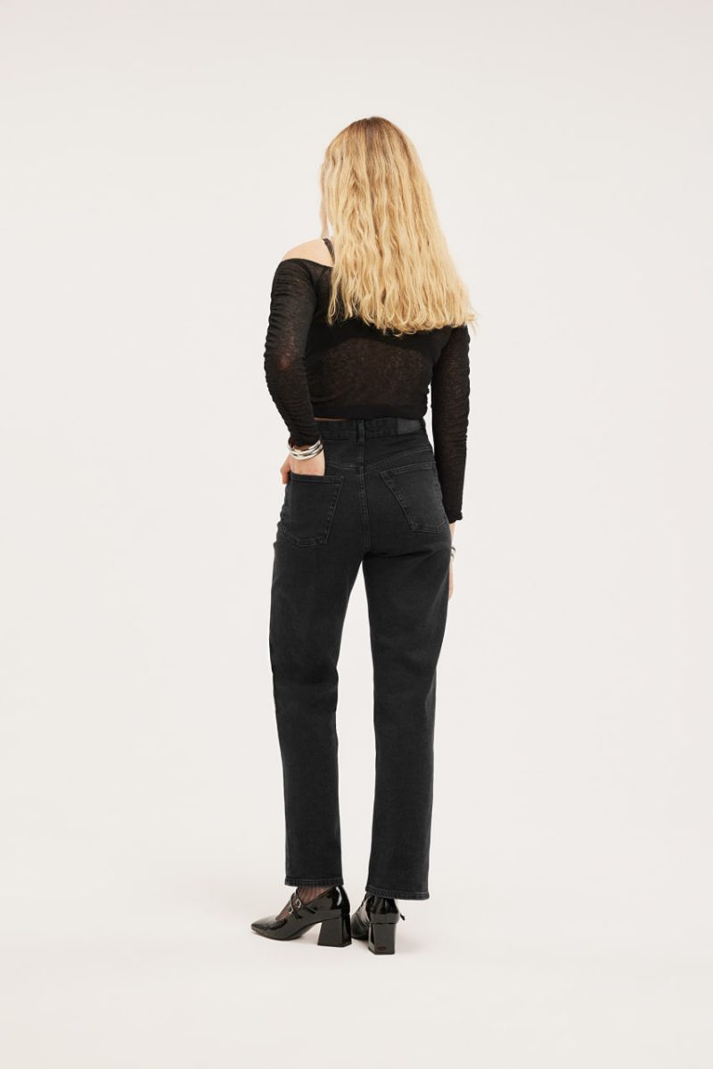 Джинси з високою посадкою  Staight leg  Monki