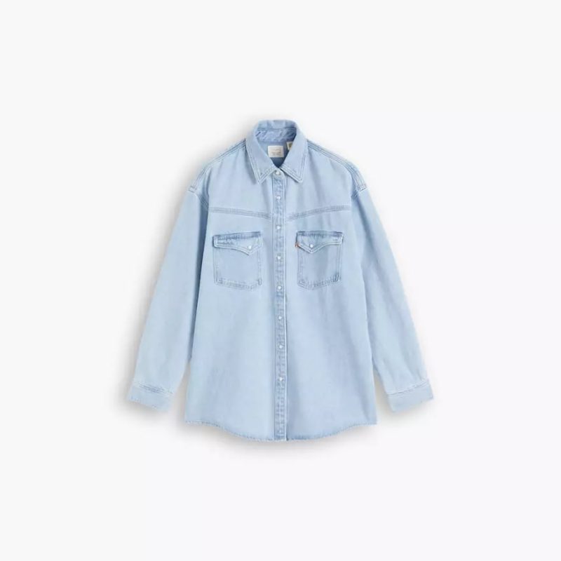 Куртка денім світло-блакитного кольору з перламутровими гудзиками  LEVI'S