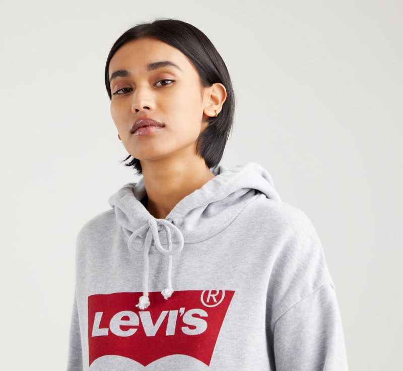 23086 1 Худі сірого кольору з принтом LEVI'S LEVI'S