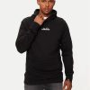 Чоловічий худі чорного кольору на флісі з принтом Ellesse  Ellesse