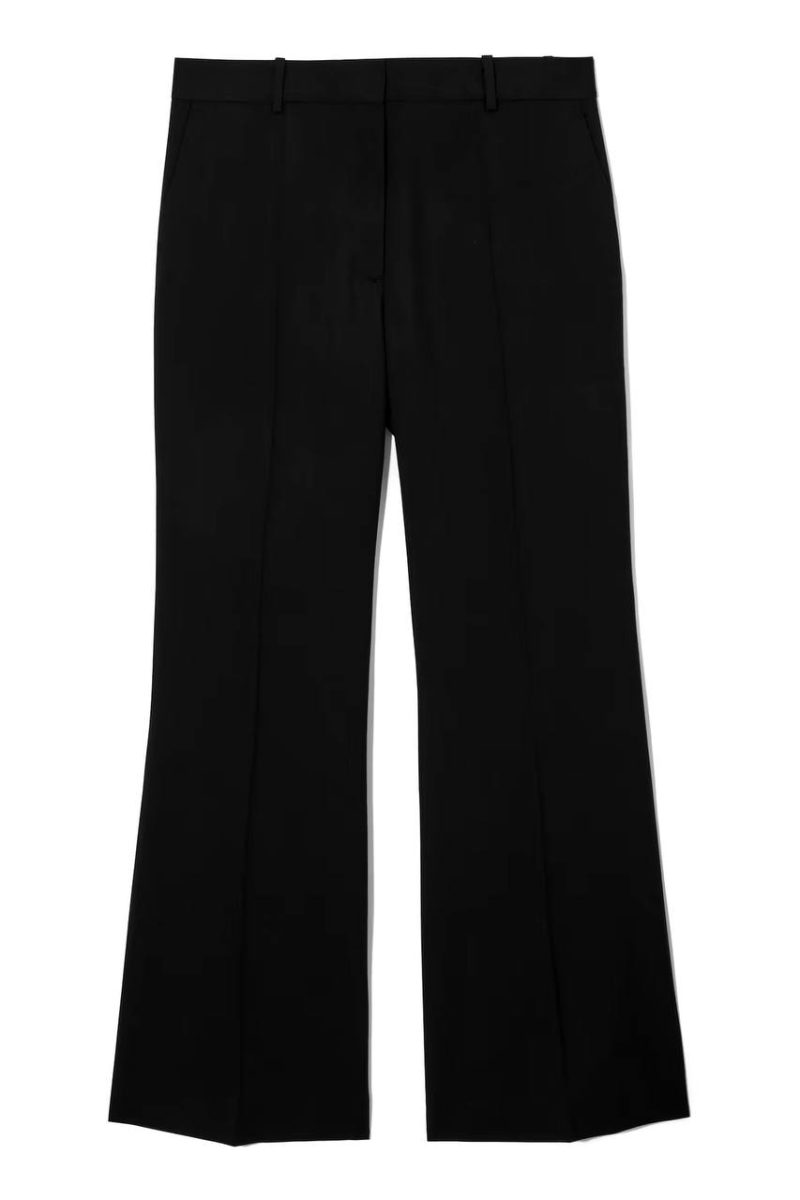 Вовняні штани кльош чорного кольору  COS