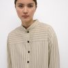 Сорочка оверсайз в смужку пісочного кольору LOUNGE NINE