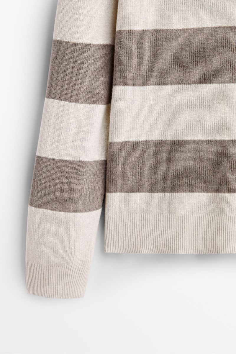 24339 2 Чоловічий в'язаний джемпер в смужку Massimo Dutti