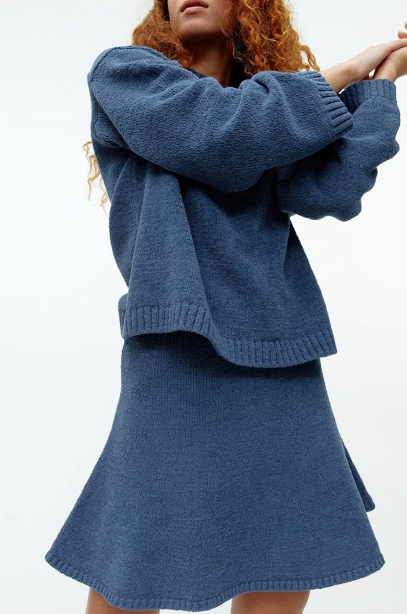 В'язана спідниця блакитного кольору   ARKET