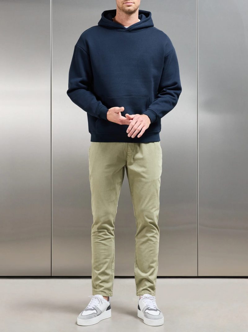 Чоловічі бавовняні еластичні штани оливкового кольору  ARNE