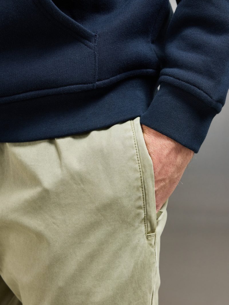 Чоловічі бавовняні еластичні штани оливкового кольору  ARNE