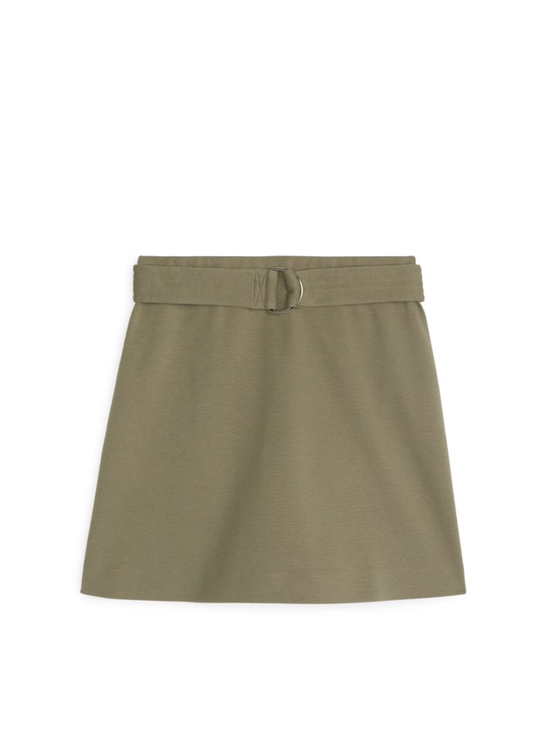 24934 3 Трикотажна спідниця кольору хакі (мікродефект: забруднення-ручка) ARKET