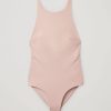 Суцільний купальник пудрового кольору  "мікродефект забруднення" COS