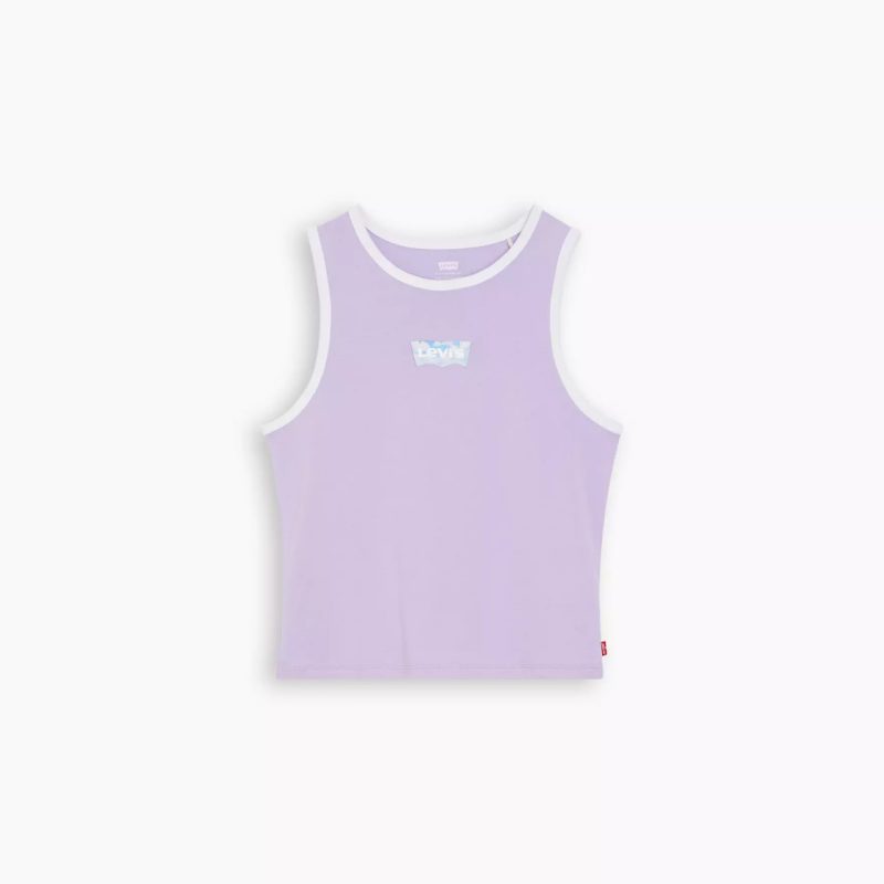 Майка лавандового кольору з небесним лого LEVI'S