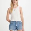 Майка білого кольору з рожевим контуром LEVI'S