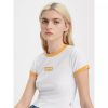 Вкорочений топ з контрастним коміром жовтого кольору LEVI'S