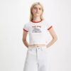 Вкорочений топ з контрастним коміром теракотового кольору  LEVI'S
