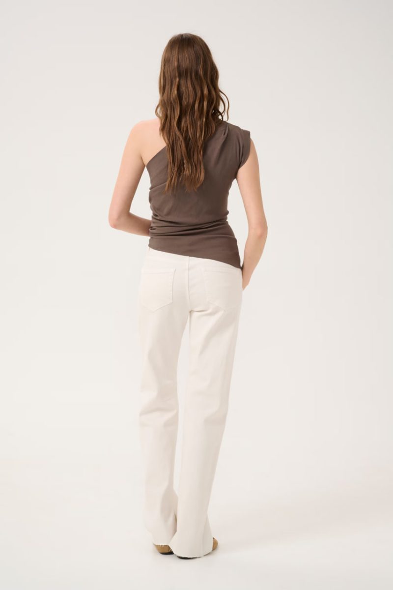 Джинси білого кольору з необробленим краєм (мікродефект: пилове забруднення) my essential wardrobe