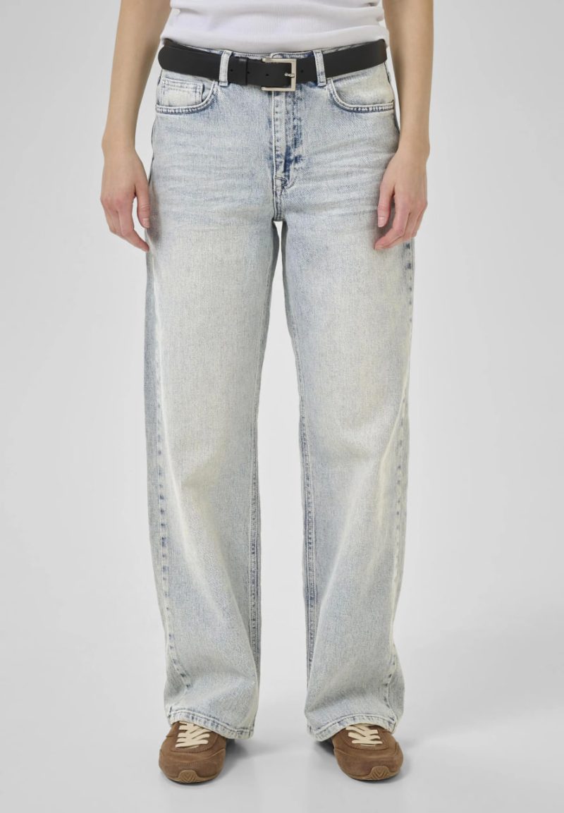 Джинси світло блакитного кольору з виваркою my essential wardrobe