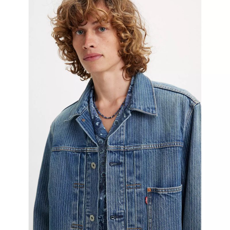 25635 1 Чоловіча куртка денім в смужку LEVI'S