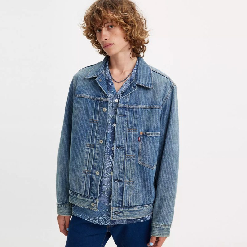 25635 Чоловіча куртка денім в смужку LEVI'S