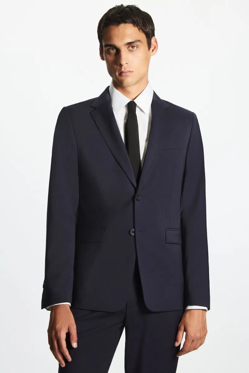 Чоловічий піджак з вовни  navy blue COS